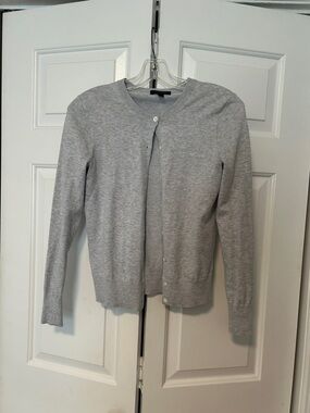 J. Crew Heather Gray Button Front Cardigan